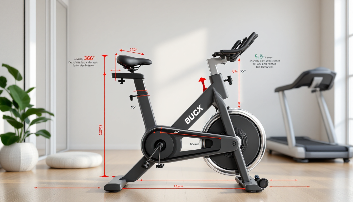 실내 스핀바이크의 올바른 세팅과 자세를 보여주는 이미지