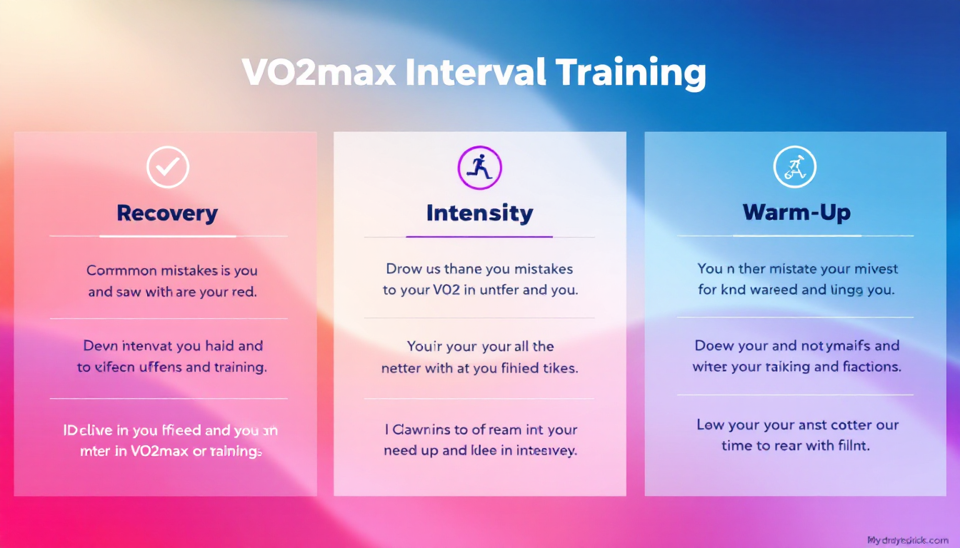VO2max 인터벌 훈련의 흔한 실수와 훈련 진행법을 정리한 체크리스트 인포그래픽